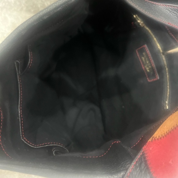 Burberry Multicolor House Canvas and Leather Patchwork Ashby Bucket Bag - Picture 14 of 16